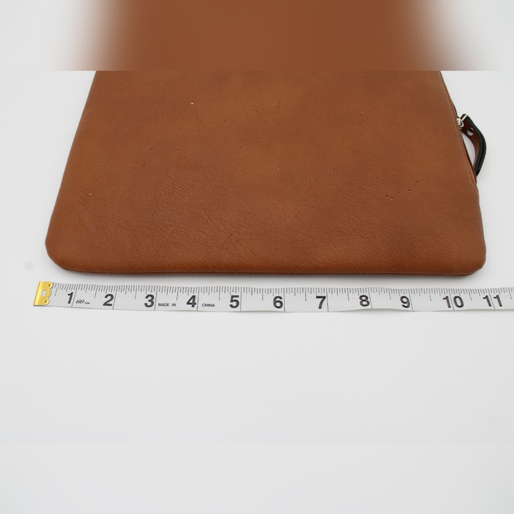 SevenDay Lifestyle Vegan Leather Pouch Clutch Bag – Tan Brown - Picture 2 of 5